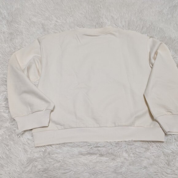 Solid White Girls Sweatshirt Casual Crew Neck Loopknit Long sleeve Size:5T NWOT - Picture 6 of 6